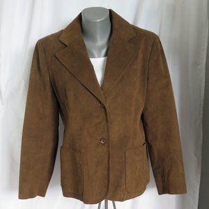 Vintage Ladies Toffee Brown Faux Suede Jacket XS